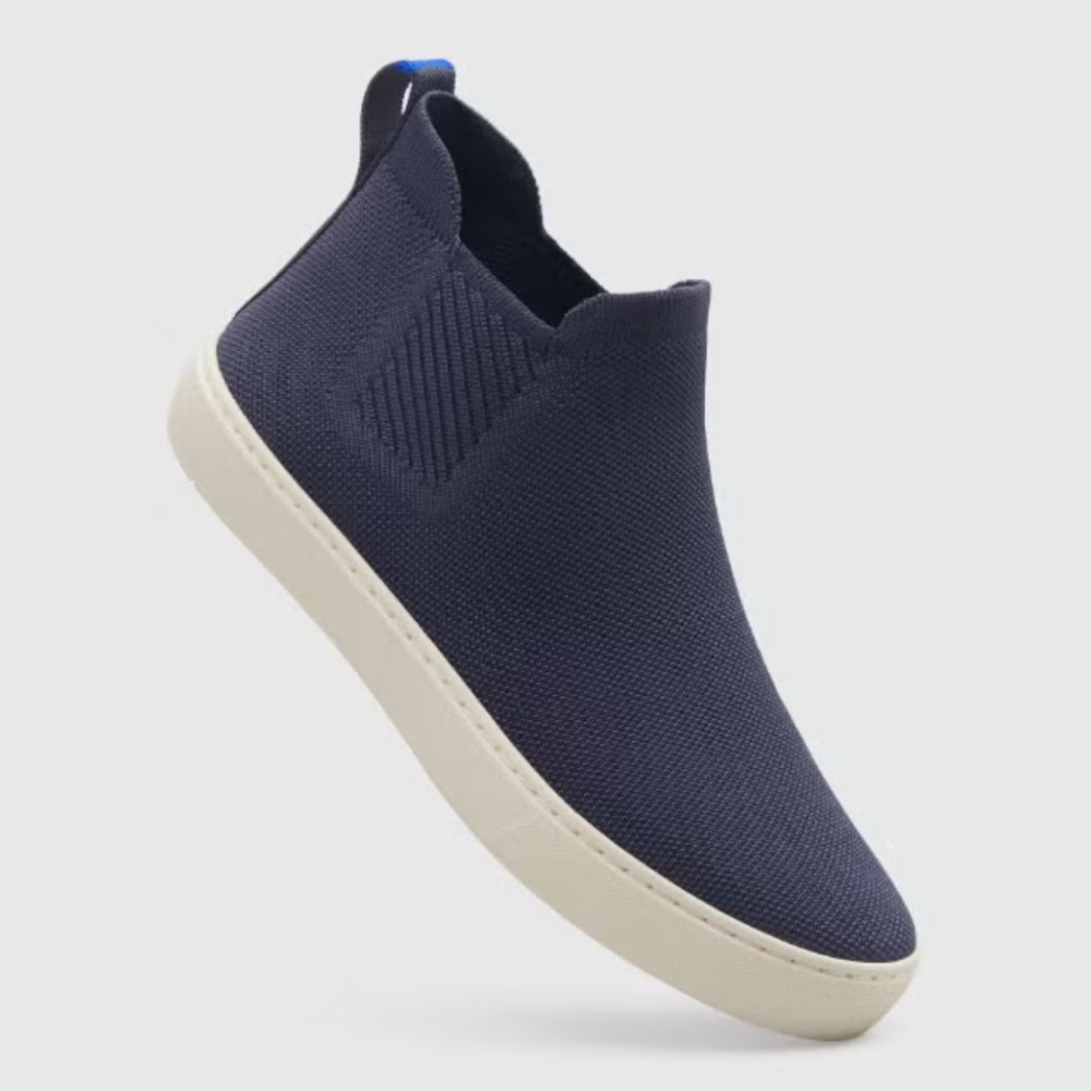 Rothy’s Women’s Chelsea Knit Slip-On Boot Sneaker Navy Size 8.5